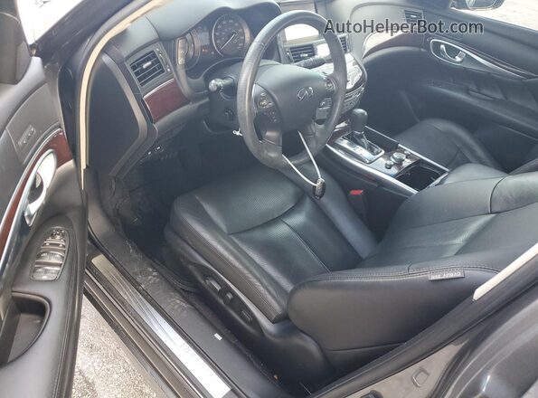 JN1BY1AP5HM740265 2017 INFINITI Q70 Gray წინა პანელის ხედი