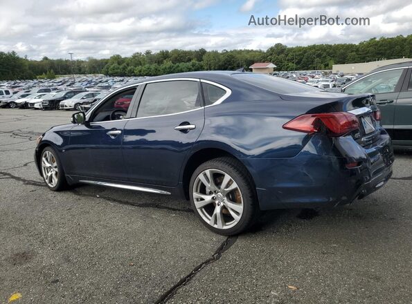 JN1BY1PR0HM210021 2017 INFINITI Q70L Blue Trasero izquierdo