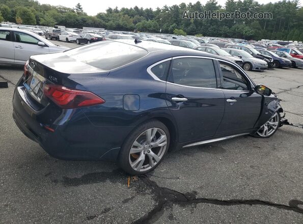 JN1BY1PR0HM210021 2017 INFINITI Q70L Blue Trasero derecho