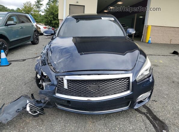 JN1BY1PR0HM210021 2017 INFINITI Q70L Blue Vista de la etiqueta del VIN