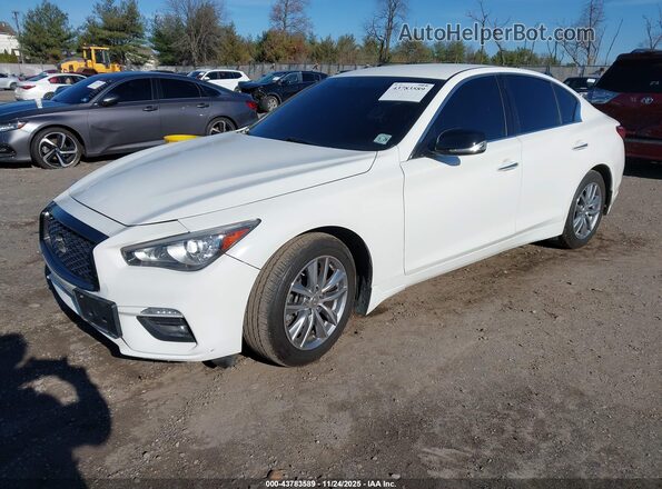 JN1EV7AR7MM752535 2021 INFINITI Q50 White Առջևի ձախ երեք քառորդ տեսարան