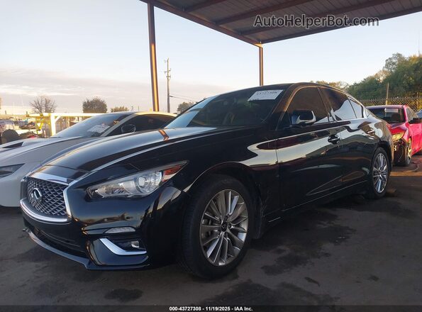 JN1EV7BP2MM705846 2021 INFINITI Q50 Black Առջևի ձախ երեք քառորդ տեսարան