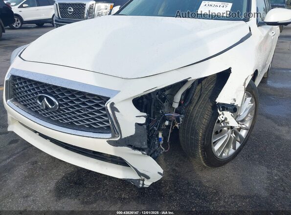 JN1EV7BP3MM704110 2021 INFINITI Q50 White Դիմացի տեսք