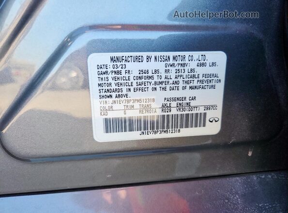 JN1EV7BP3PM512318 2023 INFINITI Q50 Gray 