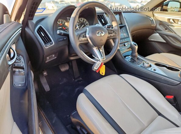 JN1EV7KK2NM600732 2022 INFINITI Q60 White Dashboard view