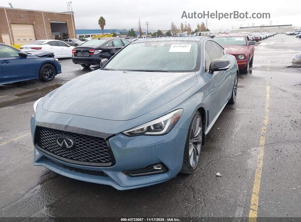 JN1FV7LKXMM530513 2021 INFINITI Q60 Light Blue Front view
