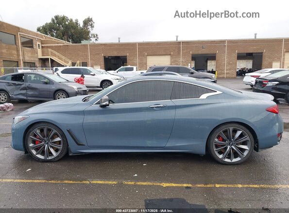 JN1FV7LKXMM530513 2021 INFINITI Q60 Light Blue Rear interior view