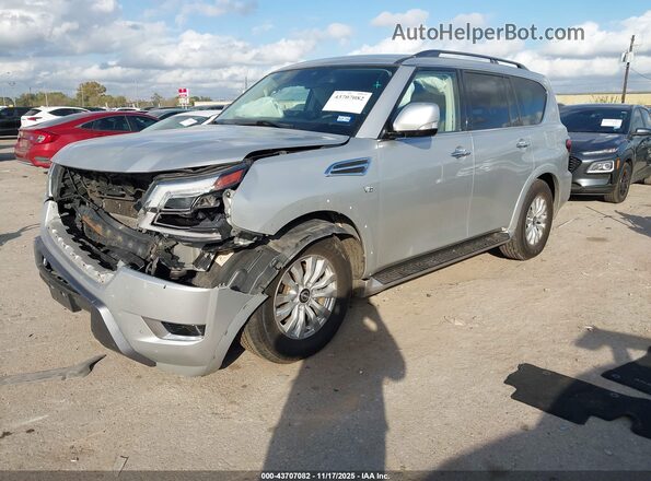 JN8AY2AC2M9146181 2021 NISSAN ARMADA Silver Front left