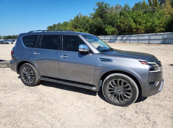 JN8AY2DA8M9371375 2021 NISSAN ARMADA Серый Передняя правая четверть