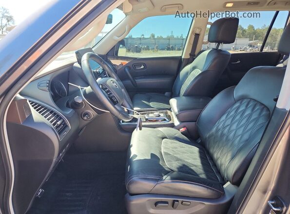 JN8AY2DA8M9371375 2021 NISSAN ARMADA Серый Вид салона спереди