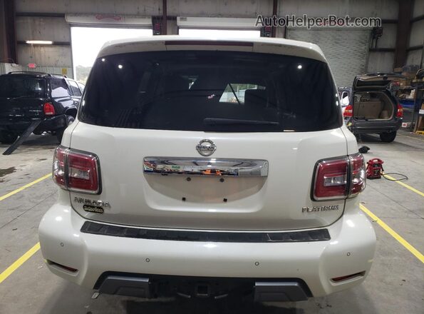 JN8AY2NEXL9782437 2020 NISSAN ARMADA Cream Rear view