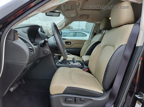 JN8AZ2AE0R9329648 2024 INFINITI QX80 Black Вид салону спереду