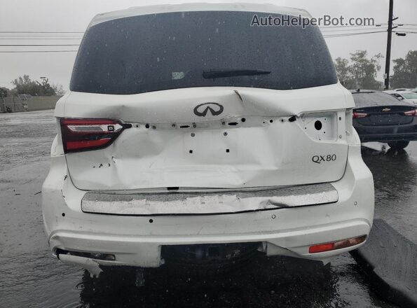 JN8AZ2AE2P9305736 2023 INFINITI QX80 White Вид ззаду