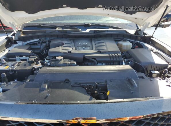 JN8AZ2AF6P9756094 2023 INFINITI QX80 White Engine compartment view