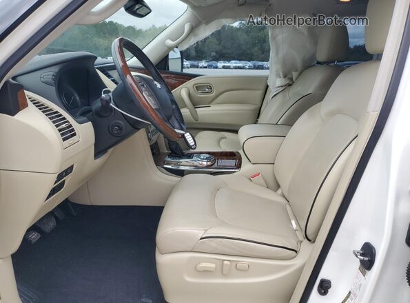JN8AZ2NF3J9660232 2018 INFINITI QX80 White წინა სალონის ხედი
