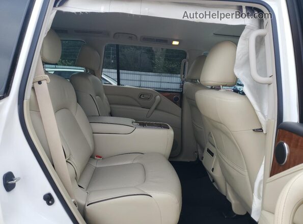 JN8AZ2NF3J9660232 2018 INFINITI QX80 White უკანა სავარძლების ხედი