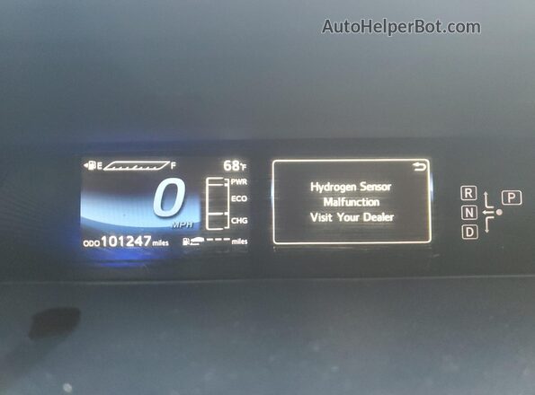 JTDBVRBD9KA006682 2019 TOYOTA MIRAI Red Instrument cluster view