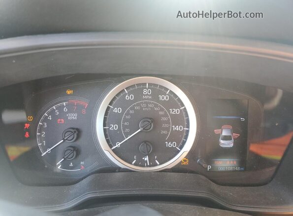 JTDEPRAE1LJ076552 2020 TOYOTA LL Blue Vista del cuadro de instrumentos