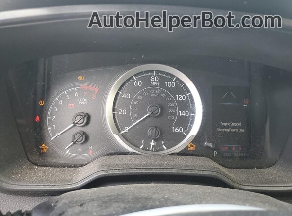 JTDEPRAE4LJ101640 2020 TOYOTA LL Silver Вид щитка приладів