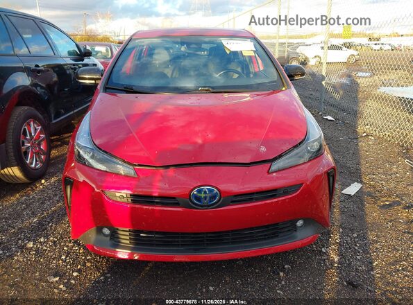 JTDKAMFU3M3130320 2021 TOYOTA PRIUS Red ძრავის განყოფილების ხედი