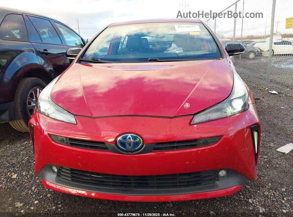 JTDKAMFU3M3130320 2021 TOYOTA PRIUS Red უკანა მარჯვენა
