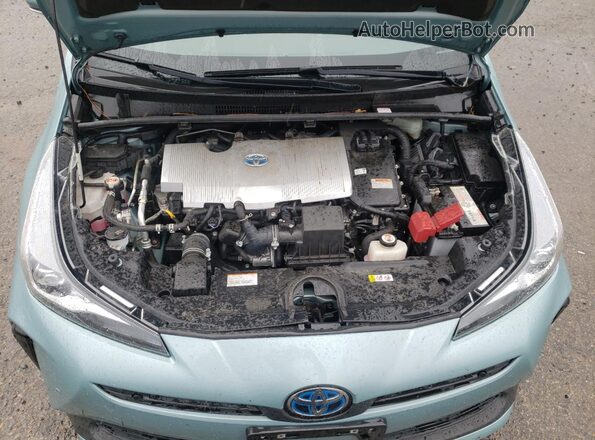 JTDKAMFU5M3141397 2021 TOYOTA PRIUS Синий Вид задней части салона