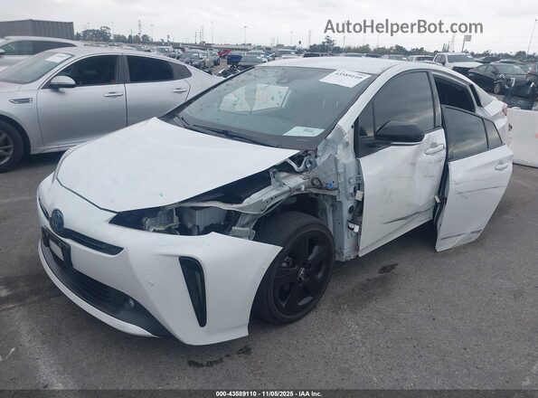 JTDKAMFUXM3129214 2021 TOYOTA PRIUS White Առջևի ձախ երեք քառորդ տեսարան