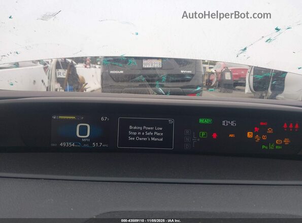 JTDKAMFUXM3129214 2021 TOYOTA PRIUS White Հետևի նստատեղերի տեսք
