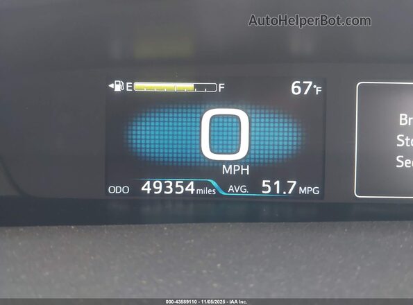 JTDKAMFUXM3129214 2021 TOYOTA PRIUS White 