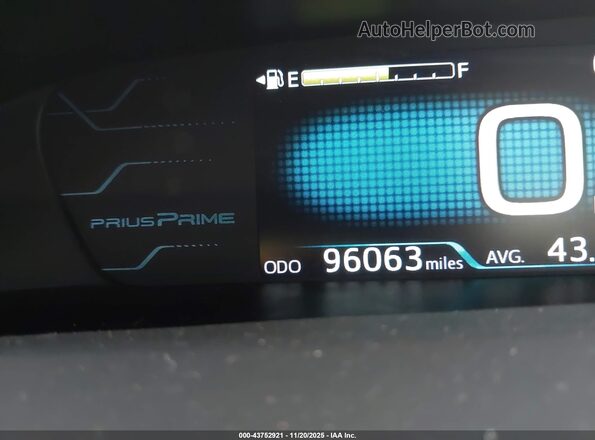 JTDKARFP6H3044058 2017 TOYOTA PRIUS PRIME Teal 