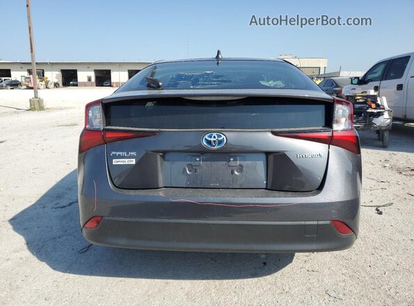 JTDKARFU3L3125873 2020 TOYOTA PRIUS Gray Հետևի տեսք