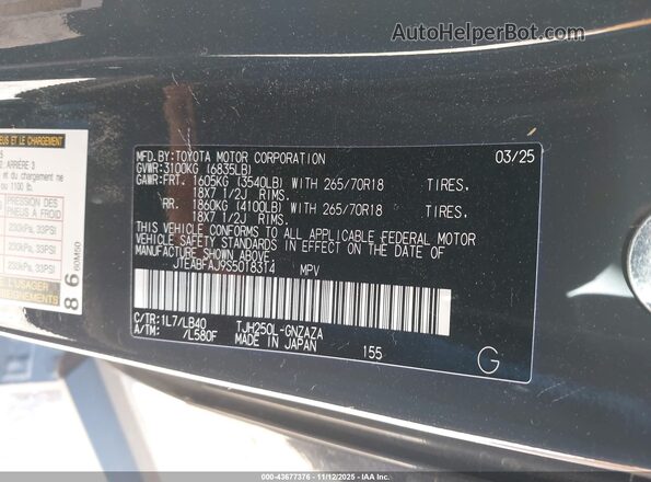 JTEABFAJ9S5018314 2025 TOYOTA LAND CRUISER Gray 