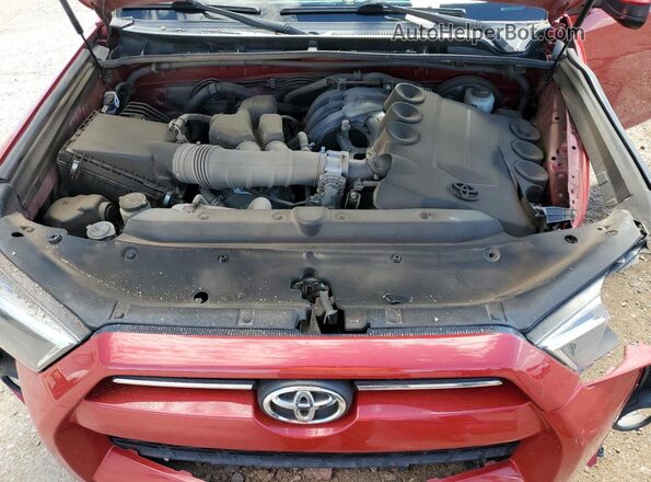 JTEEU5JR8N5255375 2022 TOYOTA 4RUNNER Red Vista interior trasera