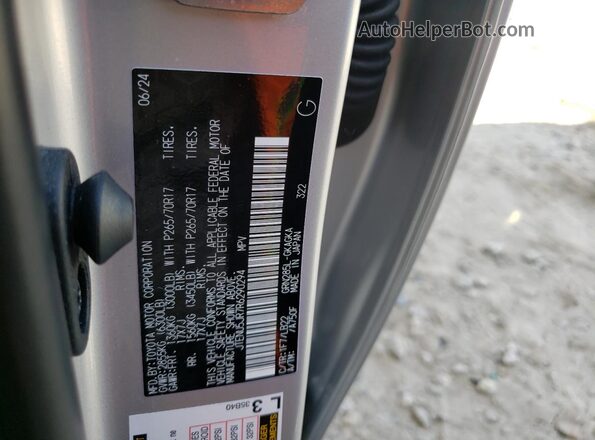 JTENU5JR7R6290294 2024 TOYOTA 4RUNNER Серебряный Вид наклейки с VIN-кодом