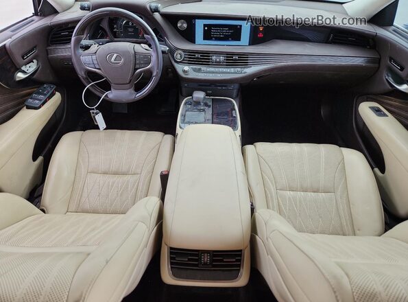 JTHB5LFF7J5003830 2018 LEXUS LS Бежевый Вид панели приборов