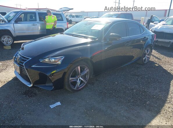 JTHBA1D25H5045553 2017 LEXUS IS 200T Black Առջևի ձախ երեք քառորդ տեսարան