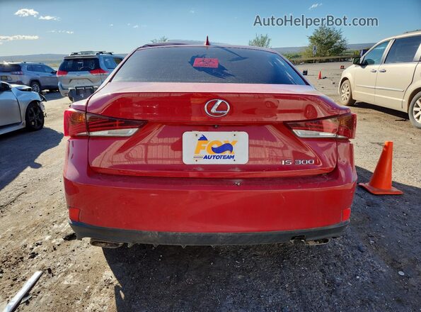 JTHBA1D27K5086368 2019 LEXUS IS Red უკანა ხედი
