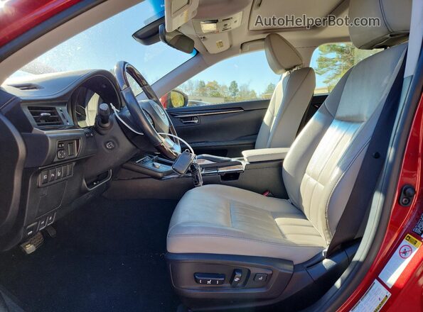 JTHBK1GGXG2229603 2016 LEXUS ES Red Widok wnętrza z przodu