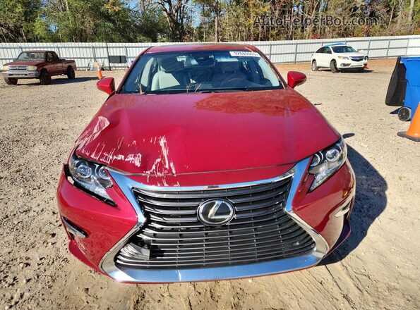 JTHBK1GGXG2229603 2016 LEXUS ES Red Widok z przodu
