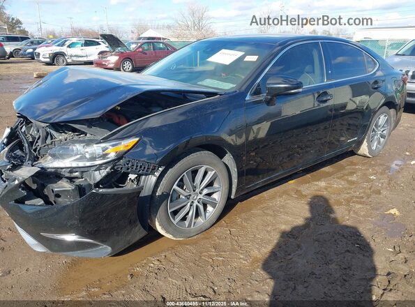 JTHBW1GGXG2108641 2016 LEXUS ES 300H Black წინა მარცხენა ხედი სამი მეოთხედიდან