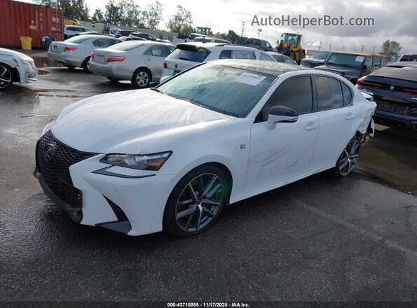 JTHBZ1BL9JA015652 2018 LEXUS GS 350 White Առջևի ձախ երեք քառորդ տեսարան