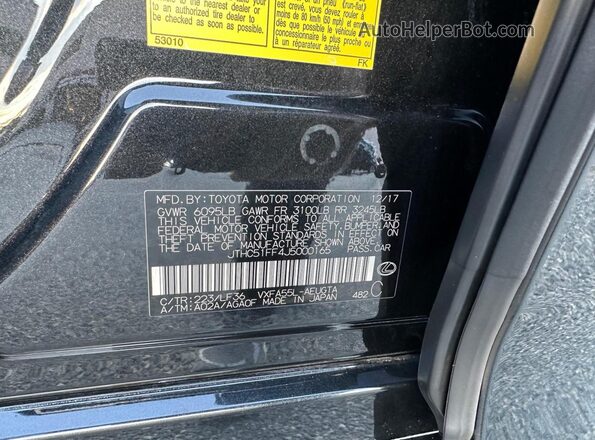 JTHC51FF4J5000165 2018 LEXUS LS Black Vista de los asientos traseros