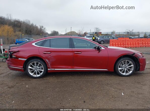 JTHC5LFF8J5003226 2018 LEXUS LS 500 Red Widok wnętrza z tyłu