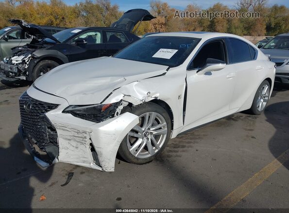JTHC81F2XM5046222 2021 LEXUS IS 300 White წინა მარცხენა ხედი სამი მეოთხედიდან