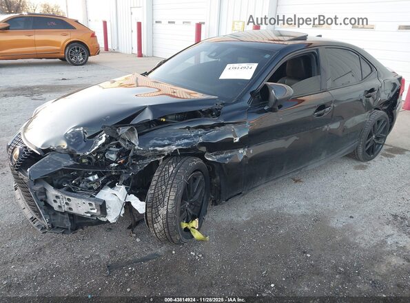 JTHCE1D22H5013717 2017 LEXUS IS 350 Black Առջևի ձախ երեք քառորդ տեսարան