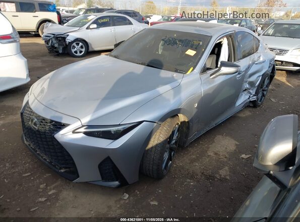 JTHGZ1B22M5042279 2021 LEXUS IS 350 Silver Առջևի ձախ երեք քառորդ տեսարան