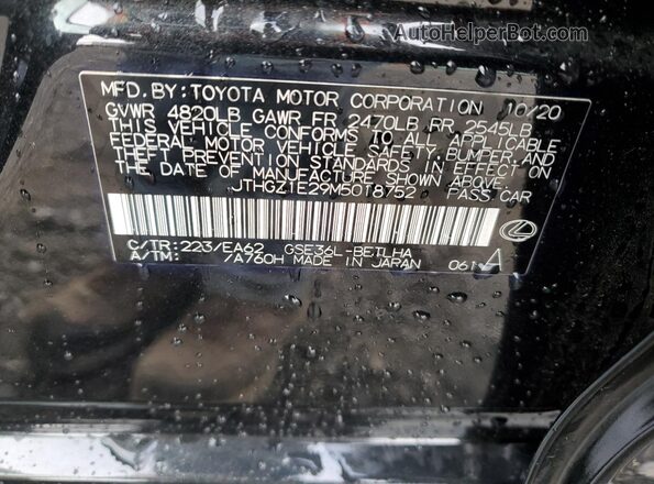 JTHGZ1E29M5018752 2021 LEXUS IS Black Vista del compartimento del motor