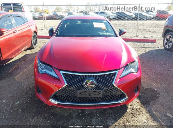 JTHHA5BC2K5009372 2019 LEXUS RC 300 Red Instrument cluster view