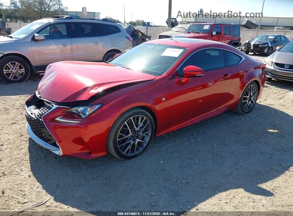 JTHHE5BC2H5014889 2017 LEXUS RC 350 Red Առջևի ձախ երեք քառորդ տեսարան