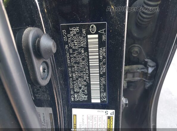 JTHP9JBH4P2070126 2023 LEXUS UX 250H Black Widok komory silnika
